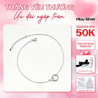 Lắc chân bạc Miuu Silver, lắc chân nữ basic 2 vòng tròn nối Soulbind