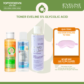 [HÀNG NHẬP KHẨU] Toner làm da căng bóng, sáng mịn, mờ thâm sạm Eveline 5% Glycolic acid