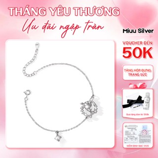 Lắc tay bạc Miuu Silver, vòng tay nữ Amulet Heart