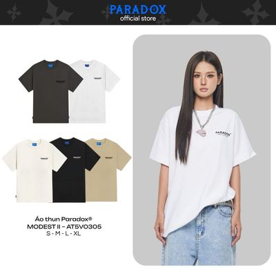 Áo thun MODEST II TEE Cotton Màu Đen, Kem, Trắng PARADOX AT5V0305