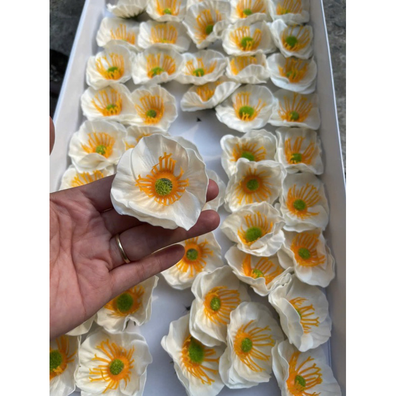 Hoa sáp Poppy giá tốt ( hộp 50 bông ) hoa điểm trang trí bó hoa