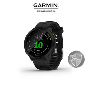  Đồng Hồ Thông Minh Garmin Forerunner 55 GPS  Black Whitestone Aqua Monterra Grey  - Hàng Chính Hãng 