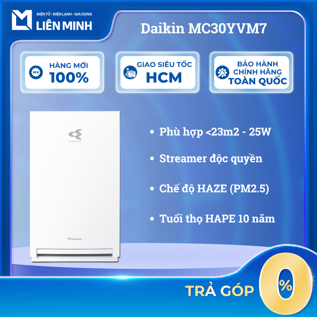 {Full VAT} MC30YVM7 | Máy Lọc không khí DAIKIN Streamer MC30YVM7 - 25W - 23m² [Giao Toàn Quốc]