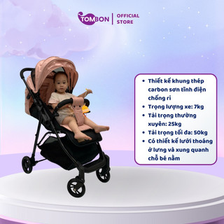 Xe đẩy 2 chiều 3 tư thế FUNNIO KM688 dùng cho bé từ sơ sinh, gấp lại nhỏ gọn để được trước xe máy ga