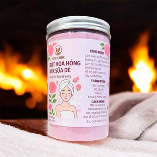 [Tặng :Bát+chổi+thìa]combbo bột hoa hồng mix sữa dê