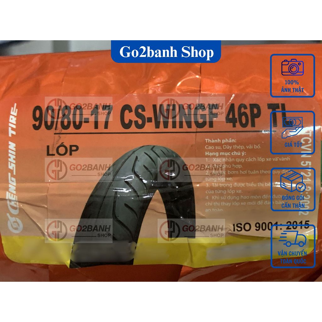 Vỏ Chengshin 90/80-17, 120/70-17 vỏ xe Winner 150, Exciter 150, Exciter 155 loại không ruột