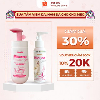  Sữa Tắm Micona Cho Chó Mèo Sữa Tắm Viêm Da Nấm Da Hỗ Trợ Làm Mượt Lông Viêm Nang Lông Nấm Da Cho Mèo Chó 