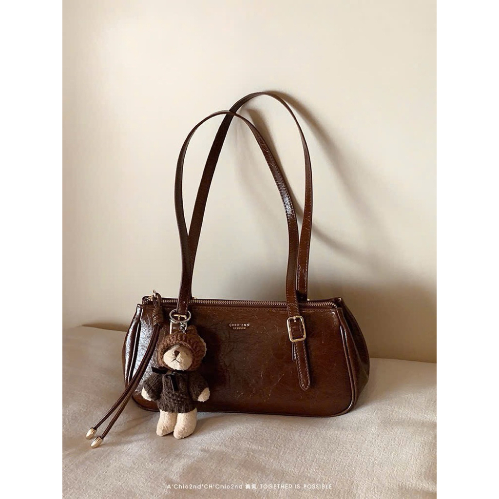 [CHARM GẤU LEN] Túi Cắp nách size 28cm tặng Chaaârm Gấu Len X0101