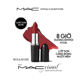  MAC - Bộ 2 món: Son MACximal Sleek Satin MAC Lustreglass Sheer Shine Lipstick 