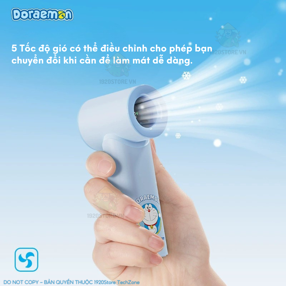 Quạt Cầm Tay Mini ROCK Doraemon N610 High-Speed Turbo, Màn LED Hiển Thị, Dung Lượng Pin 3000mAh - BH Chính Hãng | BigBuy360 - bigbuy360.vn