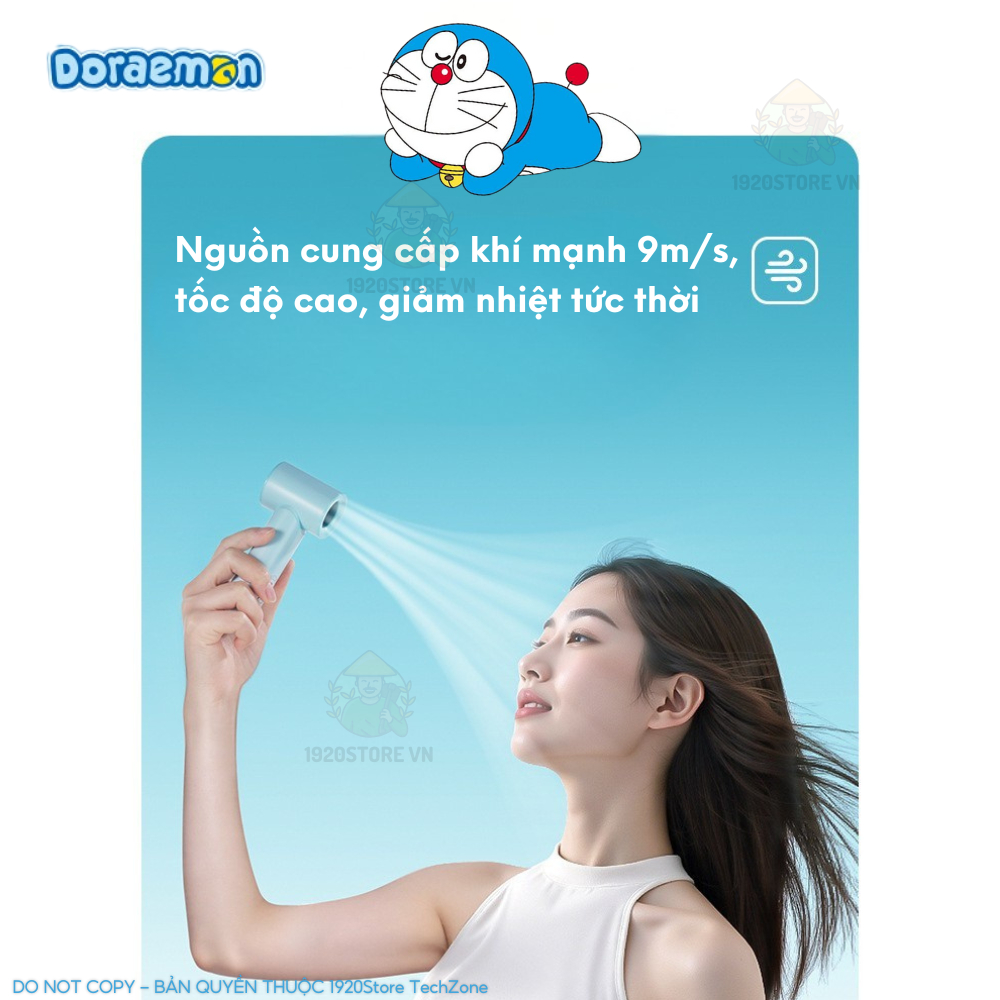 Quạt Cầm Tay Mini ROCK Doraemon N610 High-Speed Turbo, Màn LED Hiển Thị, Dung Lượng Pin 3000mAh - BH Chính Hãng | BigBuy360 - bigbuy360.vn