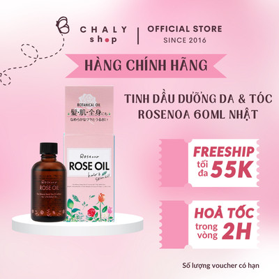 Tinh dầu hoa hồng dưỡng ẩm da & tóc Kurobara Rosenoa Rose Oil 60ml (Nhật Bản)