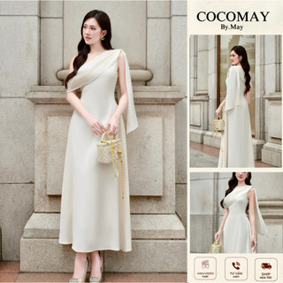  COCOMAY - Muse Off-Shoulder Đầm lệch vai midi Nử dress 