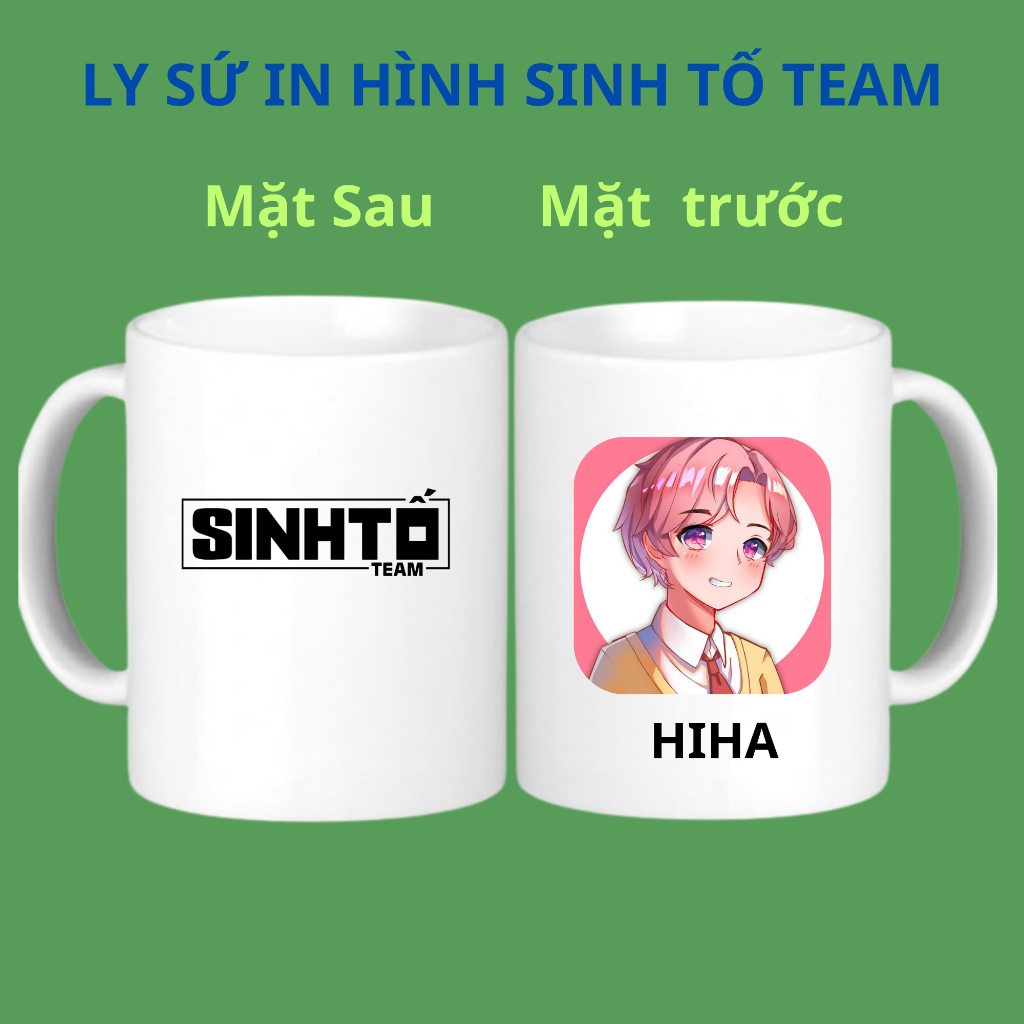Ly sứ in yêu cầu mẫu Biệt Đội Sinh Tố Team, nhân vật Oops Hiha, Hachi TV, Nabee TV, Huy Noob, Aby