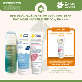   HÀNG NHẬP KHẨU  Kem chống nắng Cancer Council Face Day Wear Invisible SPF 50+  PA ++++ dành cho da mặt hàng ngày 