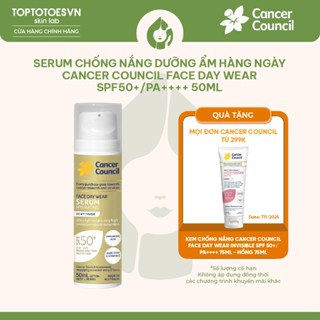   HÀNG NHẬP KHẨU  Serum chống nắng dưỡng ẩm hàng ngày Cancer Council Face Day Wear SPF50+ PA++++ 50ml 