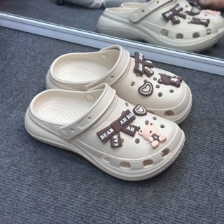 Sandal nữ đi học, Dép sục nữ thoáng chân kèm charm nổi nhiều mẫu chất eva