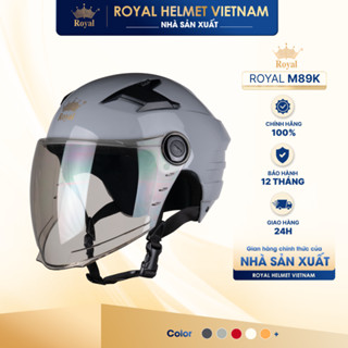   NHÀ SẢN XUẤT   ĐỘC QUYỀN  Nón Bảo Hiểm 1 2 Có Kính Royal M89K Phiên Bản Kính Dài Che Phủ Tối Ưu Có Lỗ Thông Gió 