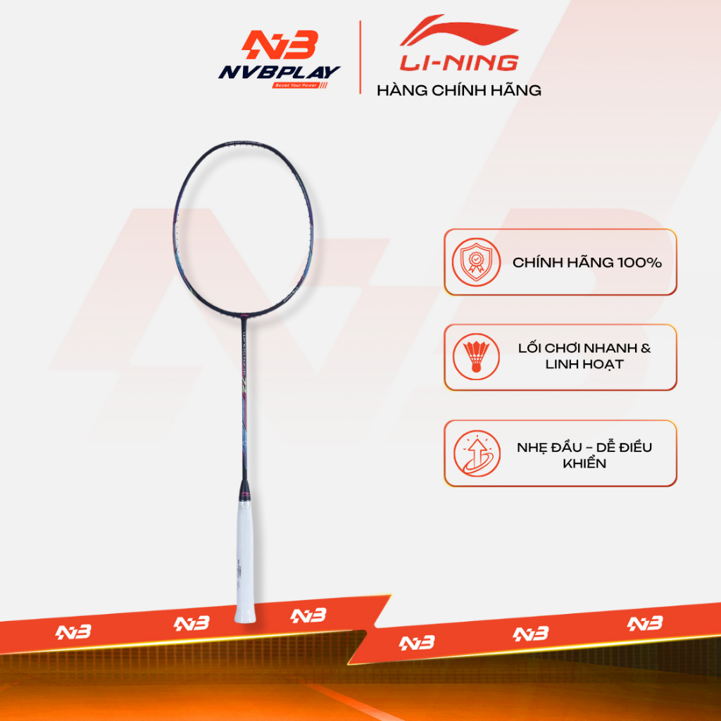 Vợt Cầu Lông Li-Ning Windstorm 72 Black - 6U (Chưa Căng Dây) - Hàng Chính Hãng
