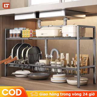 LAT Kệ Để Xoong Nồi Chảo Dưới Gầm Bồn Rửa Kệ bếp có thể thu Dùng Để Trên Kệ Bếp Gầm Bếp Góc Bếp
