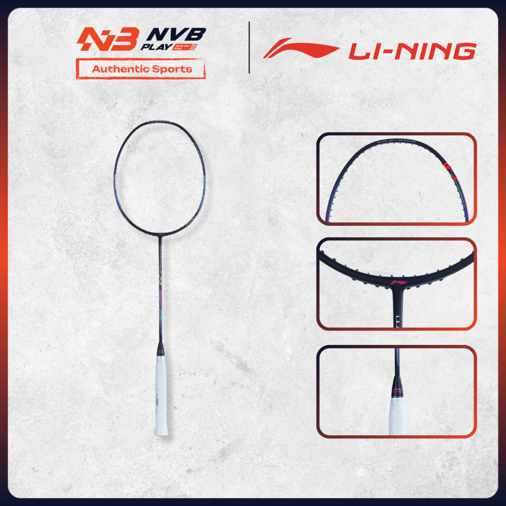 Vợt Cầu Lông Li-Ning Windstorm 72 Black - 6U (Chưa Căng Dây) - Hàng Chính Hãng
