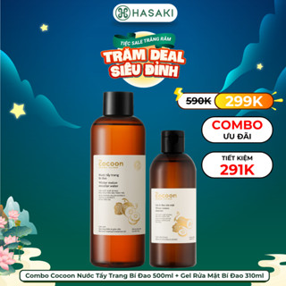 [DAILY] Combo Cocoon Nước Tẩy Trang Bí Đao 500ml + Gel Rửa Mặt Bí Đao 310ml Hasaki Sản Phẩm Chính Hãng