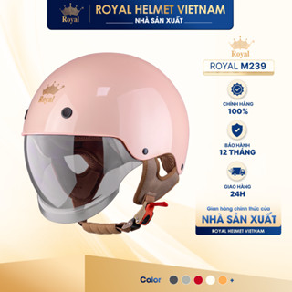 Mũ Bảo Hiểm Nửa Đầu Royal M239 Kính Âm, Nón Bảo Hiểm 1/2 Có Kính Cho Nam Và Nữ Đi Xe Máy Chính Hãng | Trực tiếp từ NSX