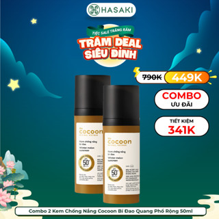Combo 2 Kem Chống Nắng Cocoon Bí Đao Quang Phổ Rộng 50ml Hasaki Sản Phẩm Chính Hãng