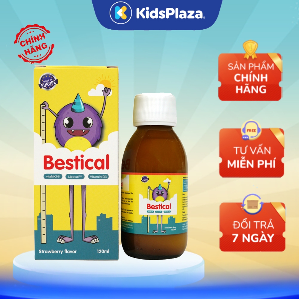[M1] Canxi sinh học D3 K2 Bestical 120ml Cho bé 4m+ - Kidsplaza chính hãng