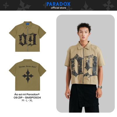 Áo sơ mi 09 ZIP SHIRT Cotton Kaki PARADOX SM5P0504