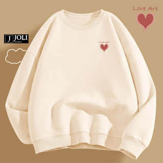 Áo Sweater BST 01 Màu Be Nam Nữ By JOLI Unisex Chất Nỉ Lót Bông Form Rộng J Joli Trendy