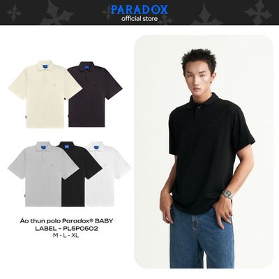 Áo thun có cổ BABY LABEL POLO tay lỡ cotton PARADOX PL5P0502