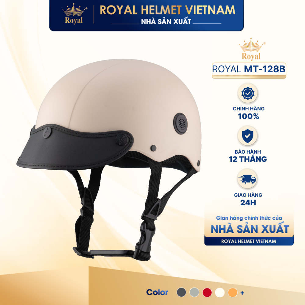 [NHÀ SẢN XUẤT] Mũ Bảo Hiểm Lưỡi Trai Asia MT-128B, Nón Bảo Hiểm 1/2 Thời Trang Cho Nam Và Nữ Asia Chính Hãng