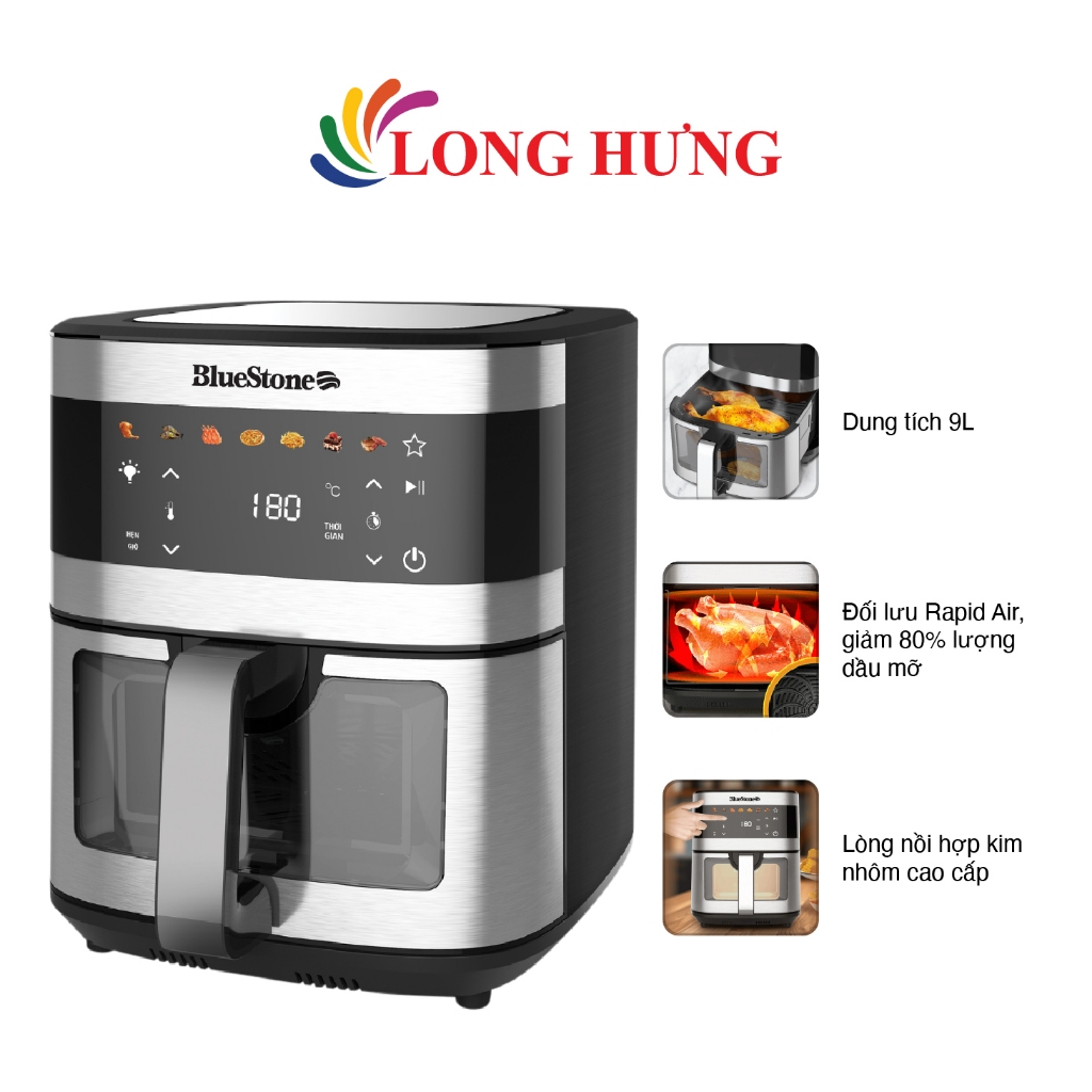 Nồi chiên không dầu Bluestone 9 lít AFB-5886 - Hàng chính hãng - Bảo hành 24 tháng