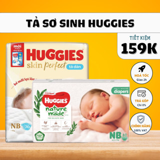   Kèm quà  Tả sơ sinh Huggies Skin Perfect Nature Made NB60 NB74 