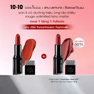 [shu x Hannah Olala 10.10] son lì có dưỡng shu uemura rouge unlimited kinu matte 3.3g - Bấm mua kèm deal sốc