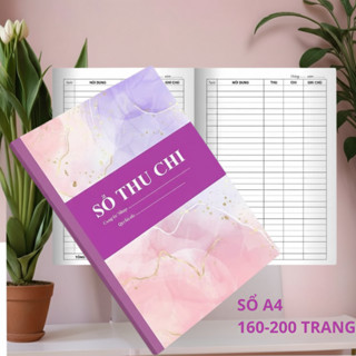 Sổ Thu Chi Mẫu Bìa Đẹp Dễ Thương A4 - Đóng Dọc - In 2 Mặt- 100 trang [IN THEO YÊU CẦU TỪ 10 QUYỂN]