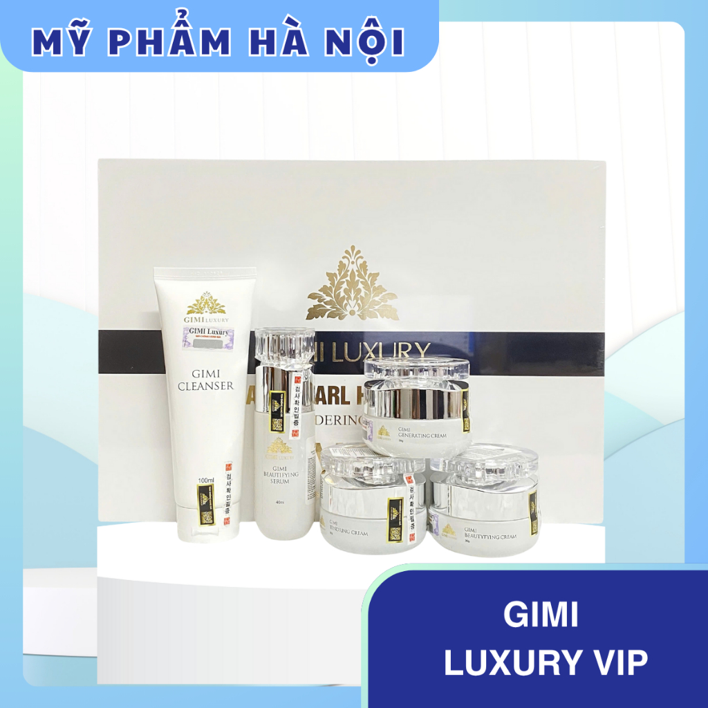 [Chính hãng] Gimi Luxury Vip mờ thâm nám tàn nhang dưỡng trắng da hiệu quả Hàn Quốc - Bộ 5 sản phẩm