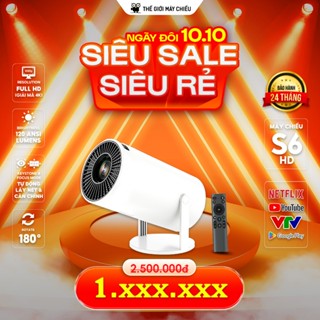 ( NEW 2025 ) [S6] Máy Chiếu Mini HD Xem Phim 2024 Giọng Nói, Chuột Bay - Hệ Điều Hành Android 12