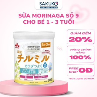 Sữa Morinaga Số 9 Nội Địa Nhật Sakuko Hộp 800g Dành Cho Bé 1-3 Tuổi Giúp Bé Phát Triển Toàn Diện