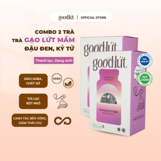 Combo 2 Trà gạo lứt mầm đậu đen kỷ tử Good Lứt – Thanh lọc nhẹ nhàng, đẹp dáng từ gạo lứt 450gram