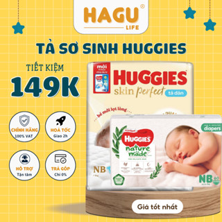   Kèm quà  Tả sơ sinh Huggies Skin Perfect Nature Made NB60 NB74 