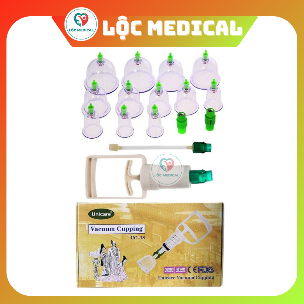 Bộ giác hơi không dùng lửa unicare UC-18 (18 ống)