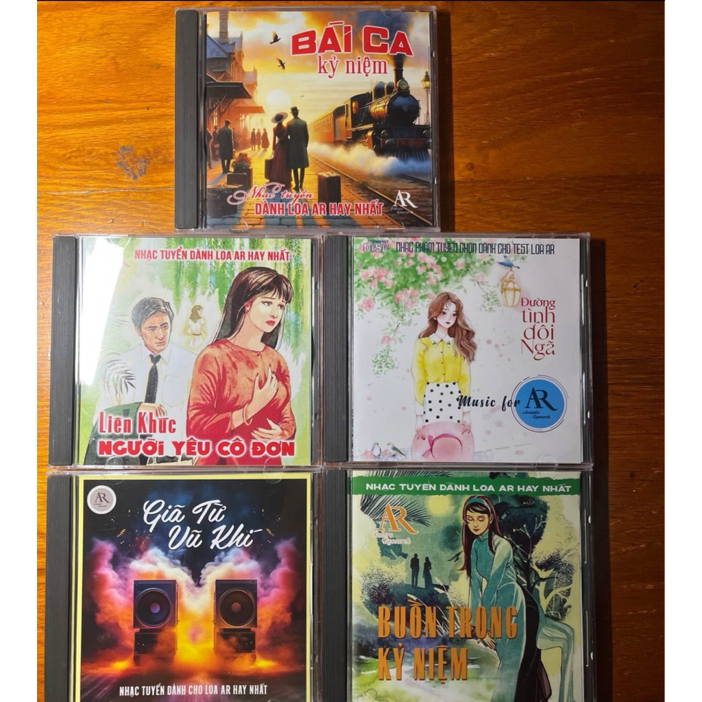 đĩa cd 5CD test loa ar , phôi lòng trắng  Âm thanh tốt