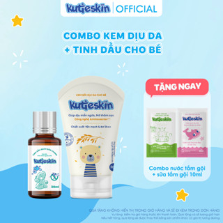 Combo Tinh dầu bạch đàn chanh & Kem bôi dịu da Kutieskin Cho Bé - BDC02+KKD01