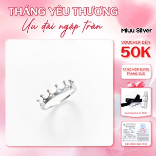 Nhẫn bạc nữ Miuu Silver vương miện đơn giản D.Crowny