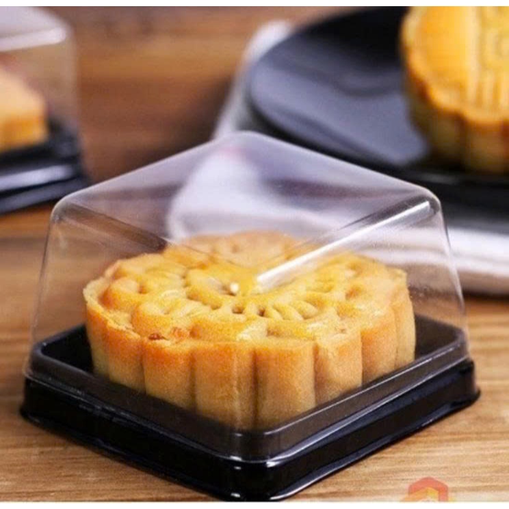 8x8 * SET 50 Hộp Đựng Bánh Hình Vuông 8x8 CM Đế Đen, Vàng, Trắng - Đựng Bánh Rau Câu, Bông Lan, Trun