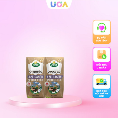 [LỐC 4 HỘP] Sữa tươi hữu Cơ Đạm A2-Casein Arla Baby&Me cho bé từ 1 tuổi
