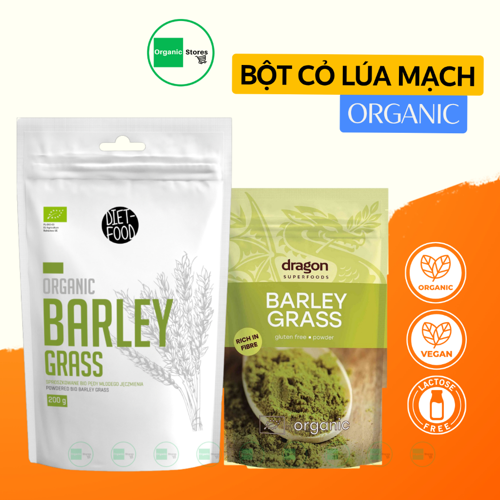 Bột cỏ lúa mạch hữu cơ Bio Barley Grass (Raab - Dragon Superfoods) - Bột thực vật - Ăn thực dưỡng - OrganicStores