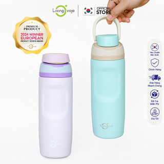  Bình Giữ Nhiệt LivingOn Nắp Bật Tiện Lợi Dung Tích 780ml Giữ Nhiệt Tốt Thiết Kế Màu Pastel Hàn Quốc 